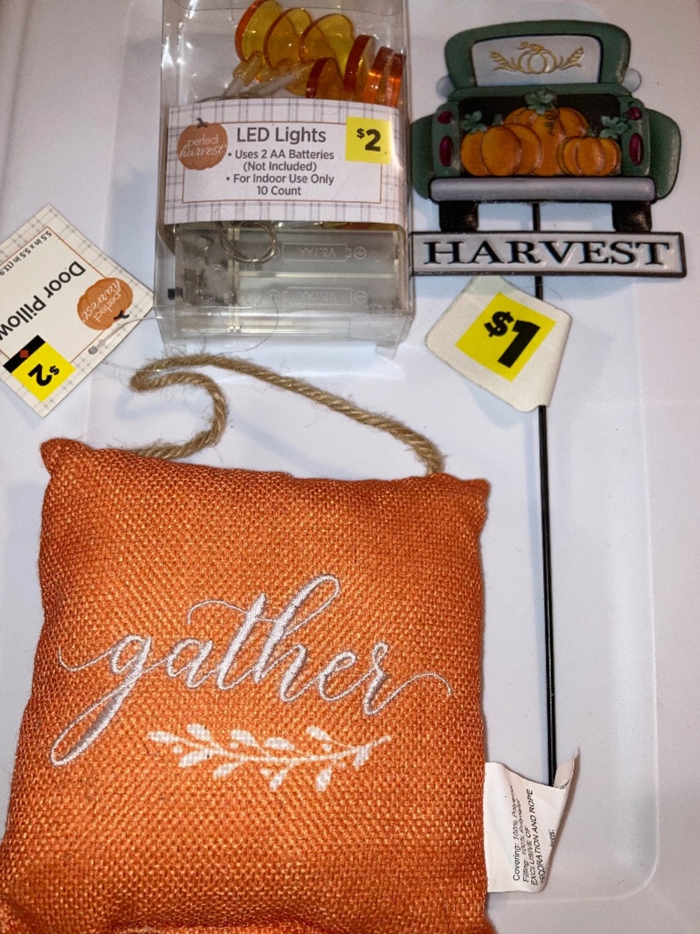 Fall Harvest Thanksgiving Decor Pillow Lights